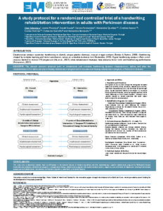 A study protocol for a randomized controlled trial of a handwriting rehabilitation intervention in adults with Parkinson disease