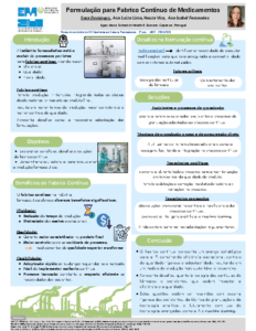 Formulação para fabrico contínuo de medicamentos