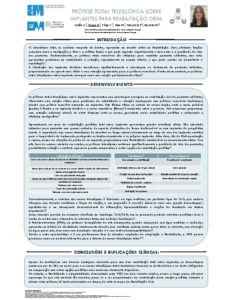 PRÓTESE TOTAL TELESCÓPICA SOBRE IMPLANTES PARA REABILITAÇÃO ORAL