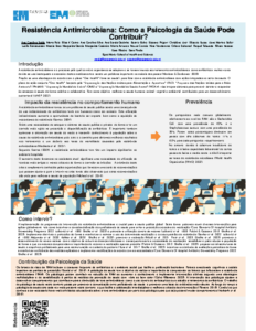 Resistência antimicrobiana – como a Psicologia da Saúde pode contribuir