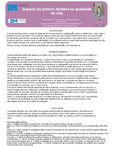Impacto da prótese dentária na qualidade de vida