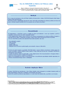 Uso de CAD CAM no fabrico de Próteses sobre implantes